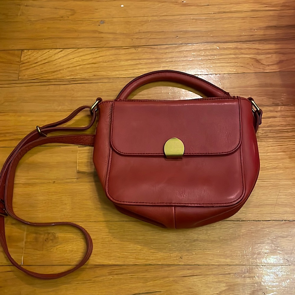 Madewell Mini Abroad Bag in Red! Amazing vintage condition.